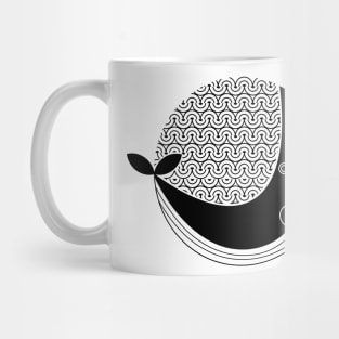 Ocean Whale in Sea Wave Patterns Mug